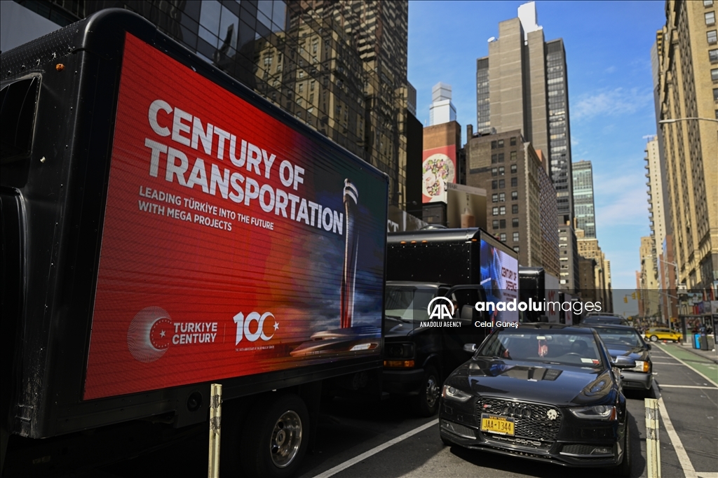 LED screen trucks promote 'Century of Turkiye' vision in New York City ahead of UN General Assembly