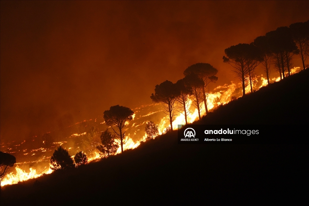 Wildfires ravage southern Sicily, threatening homes