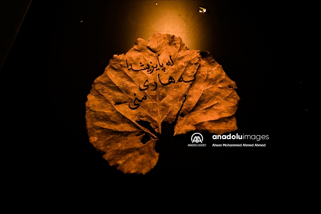 گەنجێکی هەولێر هونەری گڕافیکیی و خۆشنووسیی تێکەڵ بەیەکتر دەکات