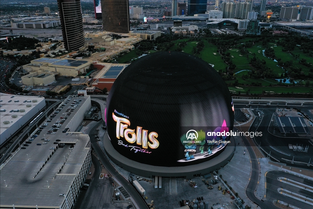 Las Vegas'taki Dünya'nın en büyük LED küresi MSG Sphere