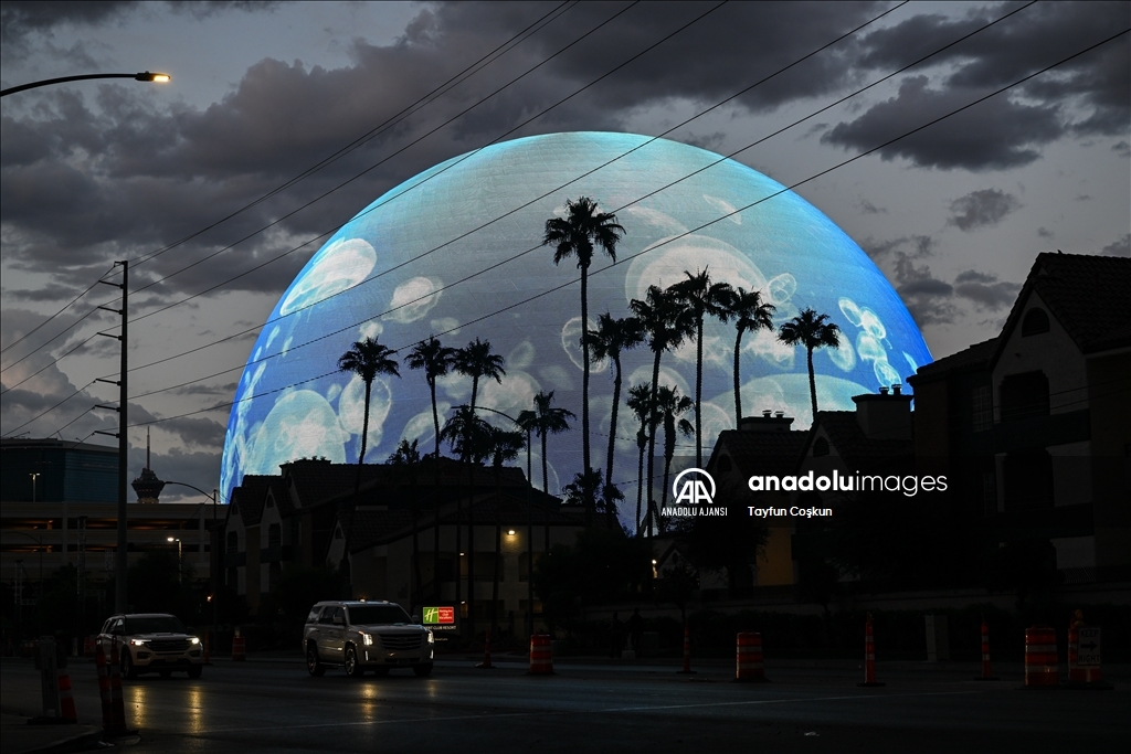 Las Vegas'taki Dünya'nın en büyük LED küresi MSG Sphere