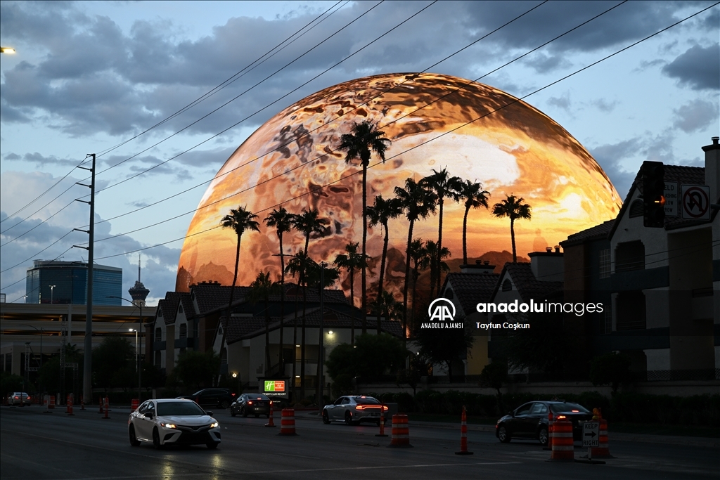Las Vegas'taki Dünya'nın en büyük LED küresi MSG Sphere