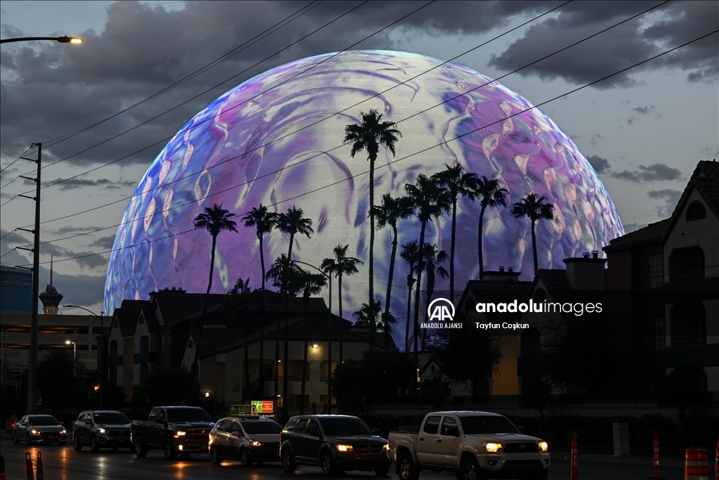 Las Vegas'taki Dünya'nın en büyük LED küresi MSG Sphere