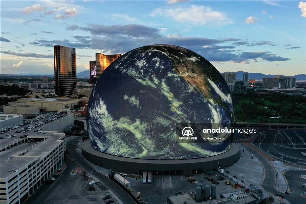 Las Vegas'taki Dünya'nın en büyük LED küresi MSG Sphere