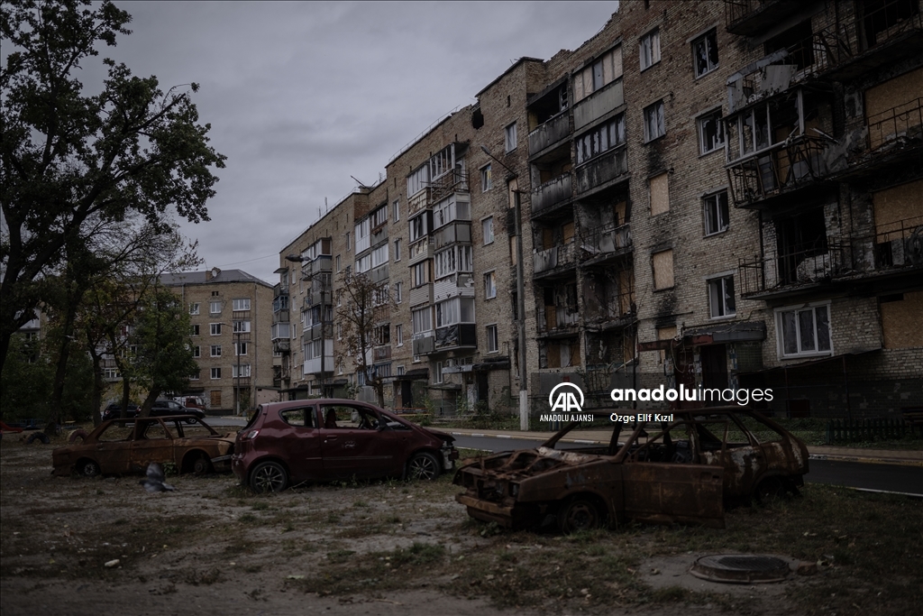 Ukrayna'nın başkenti Kiev'de savaşın izleri