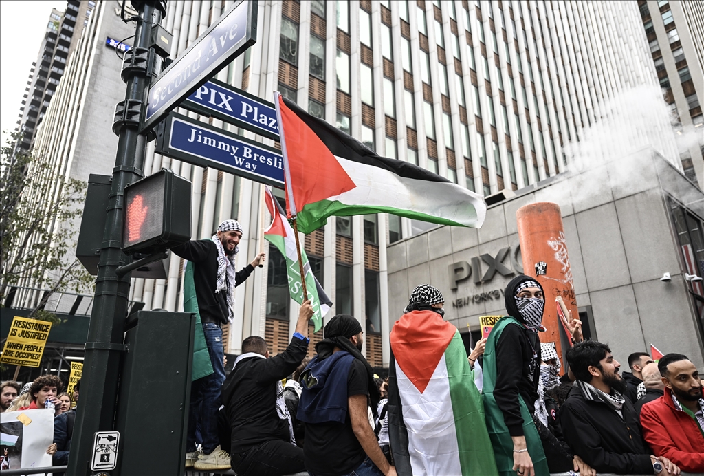 Manifestation pro-palestinienne à New York