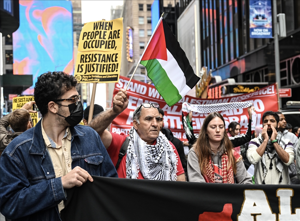 Manifestation pro-palestinienne à New York