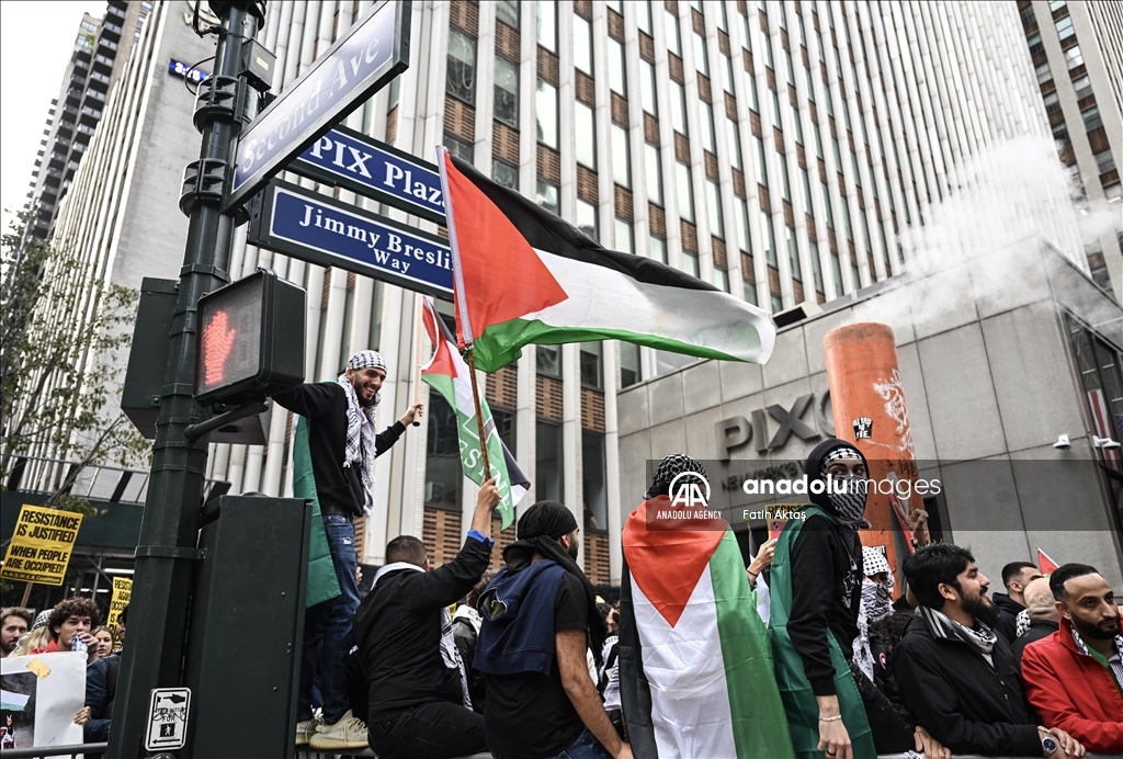 Manifestation pro-palestinienne à New York
