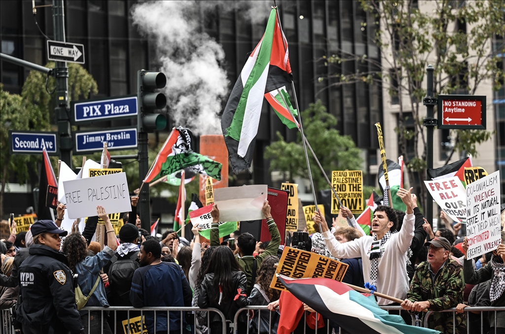 Manifestation pro-palestinienne à New York