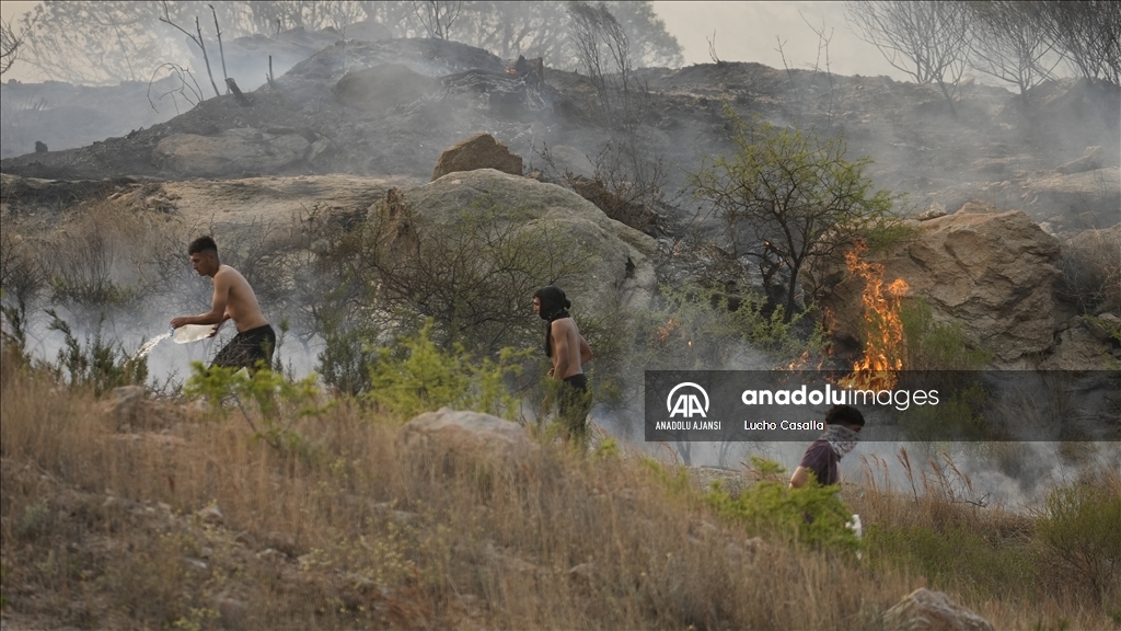 Arjantin'in orta kesiminde etkili olan orman yangını yerleşim alanlarına sıçradı