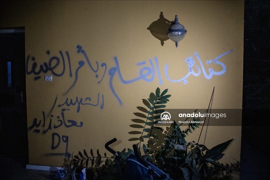 Filistinli grupların sızma operasyonu gerçekleştirdiği Yahudi yerleşim biriminde çatışmaların izleri