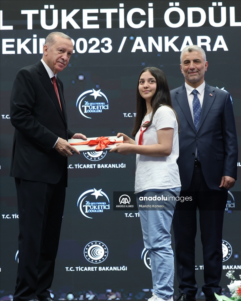 Cumhurbaşkanı Erdoğan, 26. Geleneksel Tüketici Ödülleri Törenine katıldı