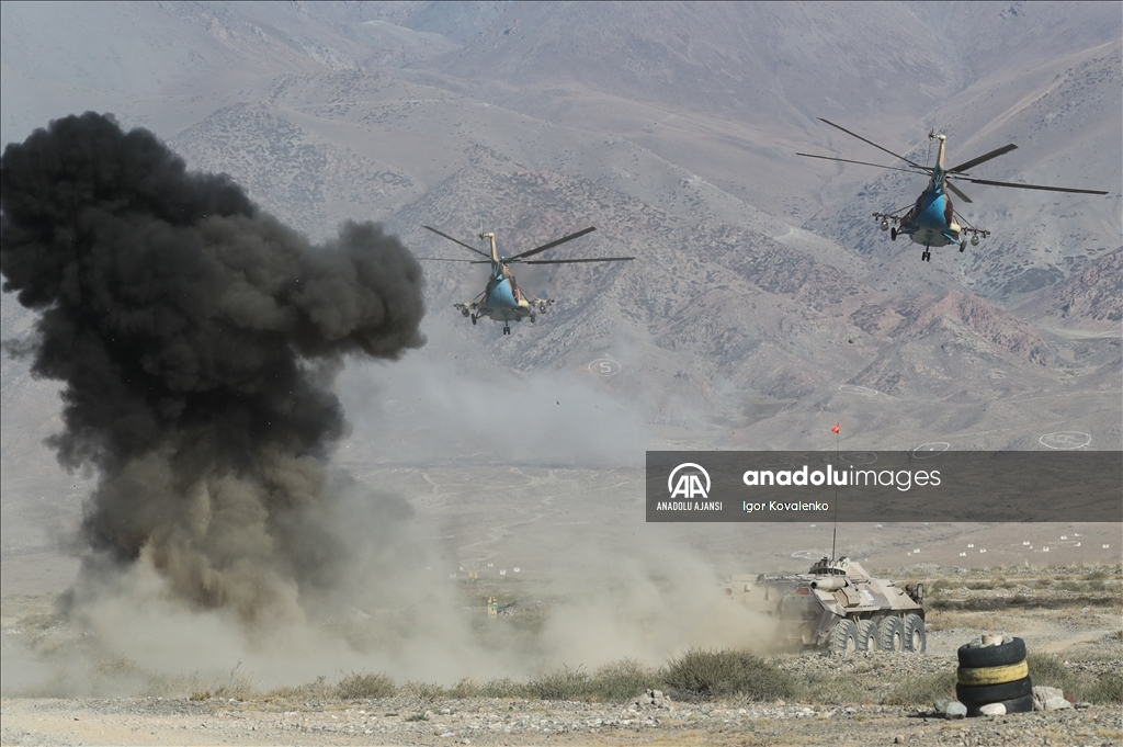 Kırgızistan'da, KGAÖ Barış Gücü Kuvvetlerinin "Sarsılmaz Kardeşlik-2023" tatbikatı