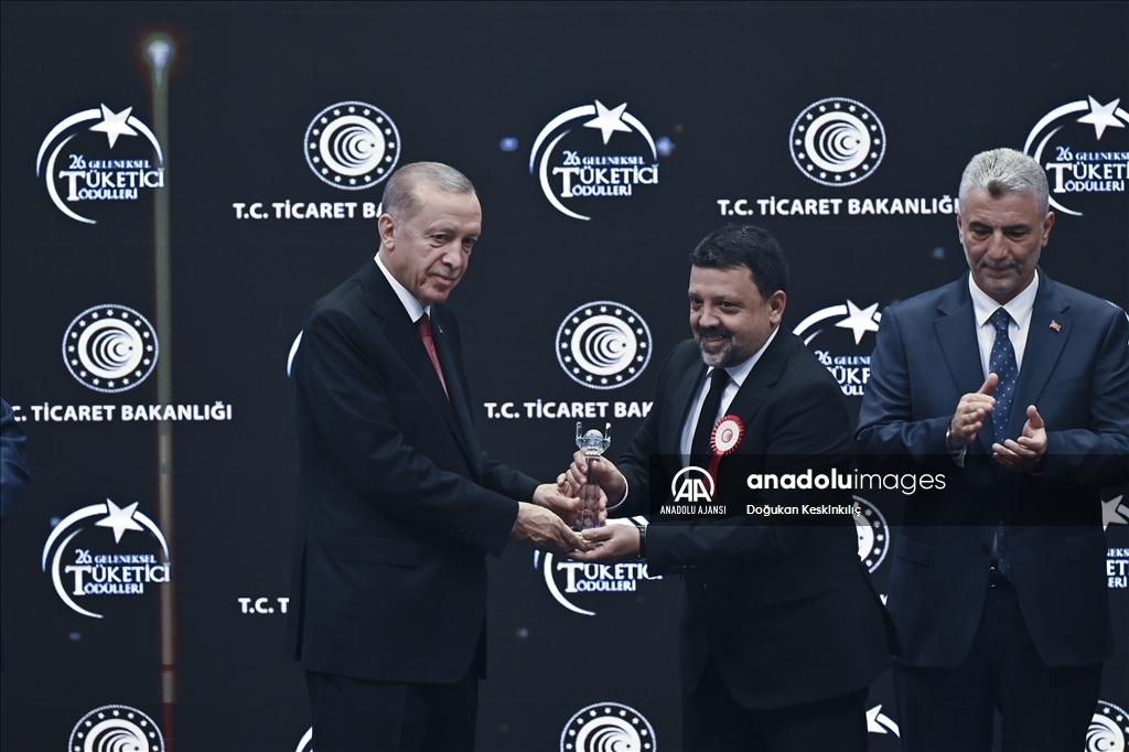 Cumhurbaşkanı Erdoğan, 26. Geleneksel Tüketici Ödülleri Törenine katıldı