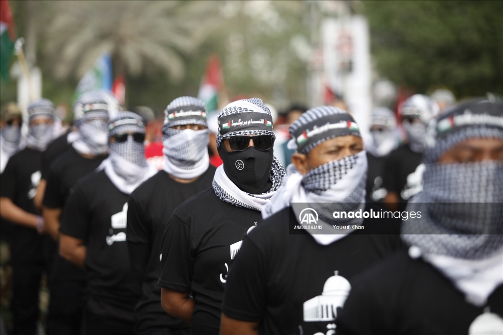 Pakistan'da Filistin'e destek gösterisi düzenlendi