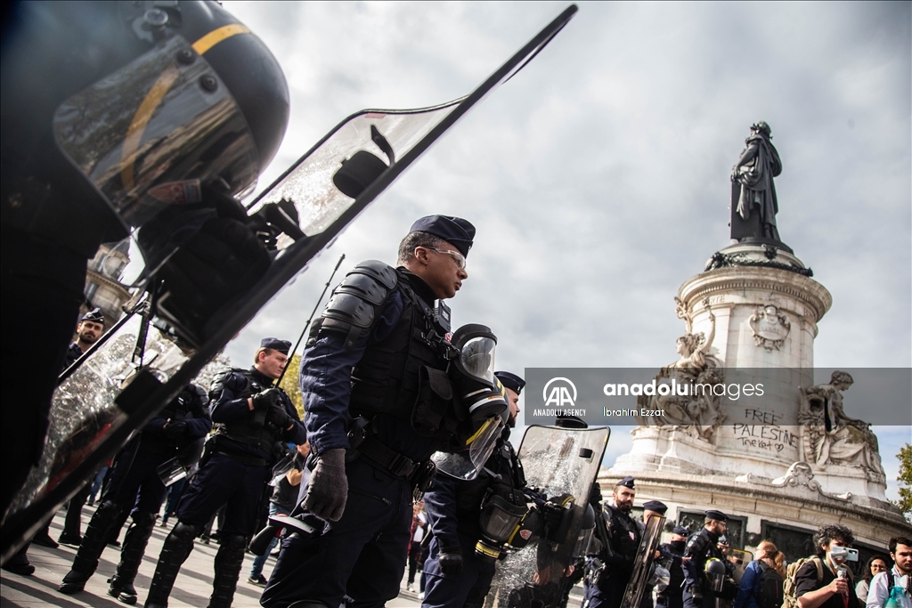 Police intervene pro-Palestinian demonstration in Paris