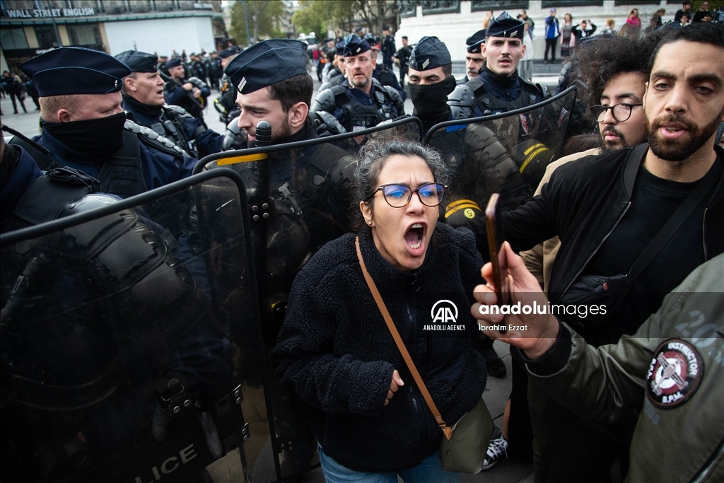 Police intervene pro-Palestinian demonstration in Paris