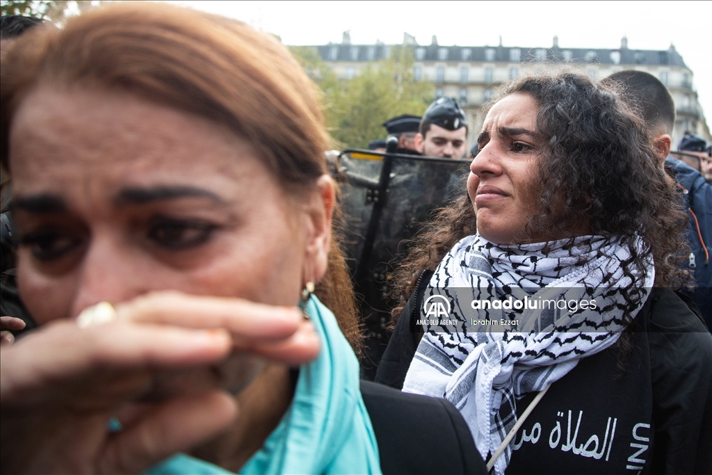 Police intervene pro-Palestinian demonstration in Paris