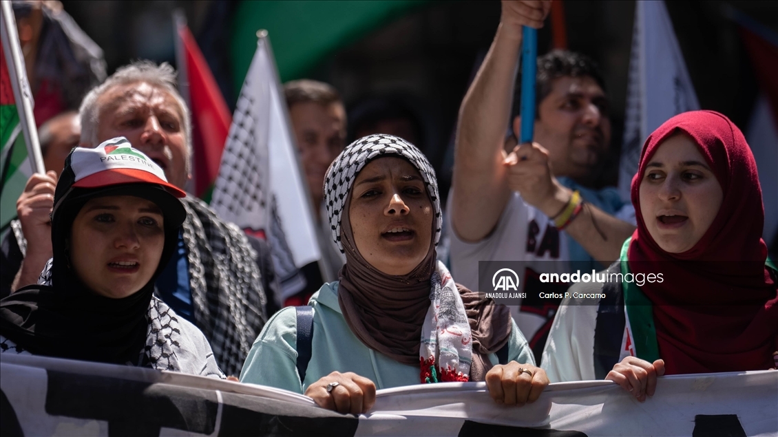 Şili'de Filistin'e destek gösterisi düzenlendi