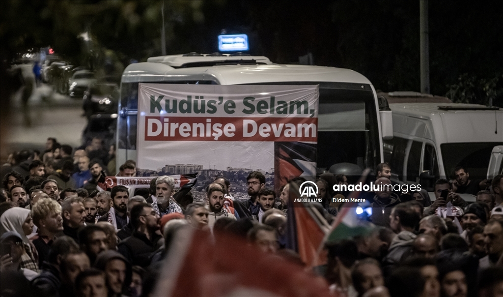 İsrail'in Gazze'deki hastane saldırısı Ankara'da protesto edildi