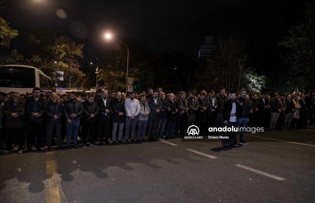 İsrail'in Gazze'deki hastane saldırısı Ankara'da protesto edildi