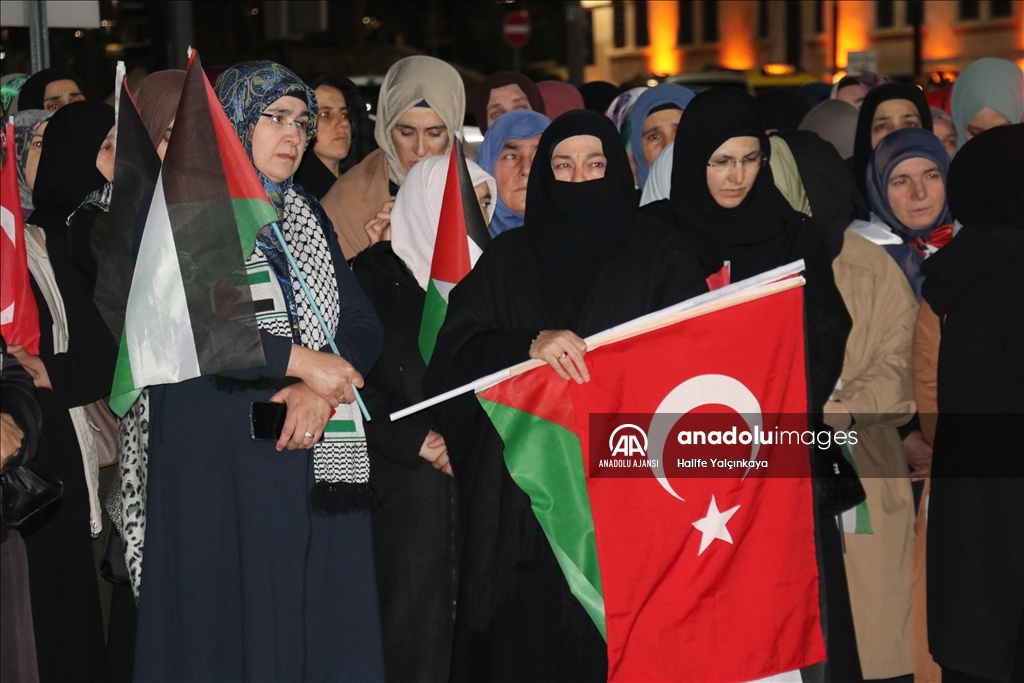 İsrail'in Gazze'deki hastaneye saldırısı Sivas ve Niğde'de protesto edildi