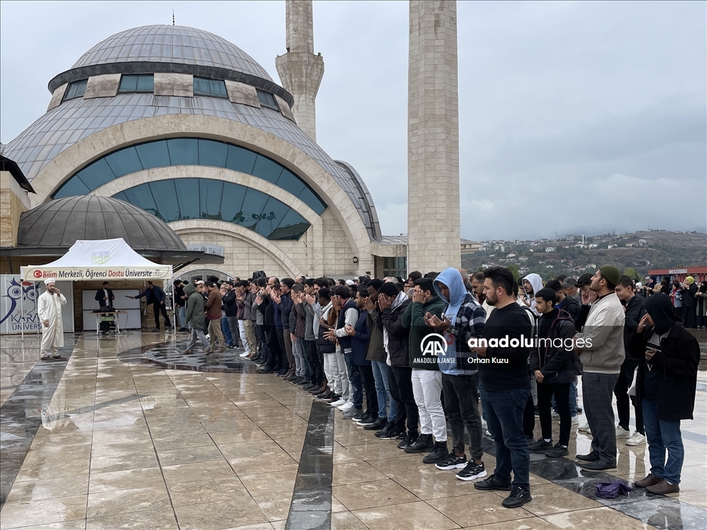 Karabük'te İsrail'in saldırılarında ölen Filistinliler için gıyabi cenaze namazı