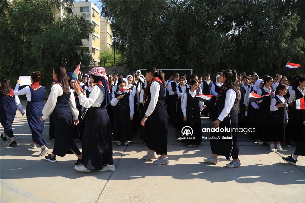 İsrail'in Gazze'deki hastane saldırısı Irak'ta protesto edildi
