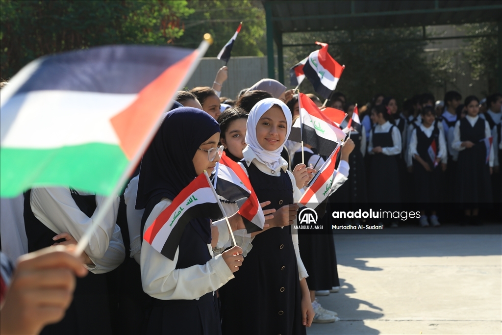 İsrail'in Gazze'deki hastane saldırısı Irak'ta protesto edildi