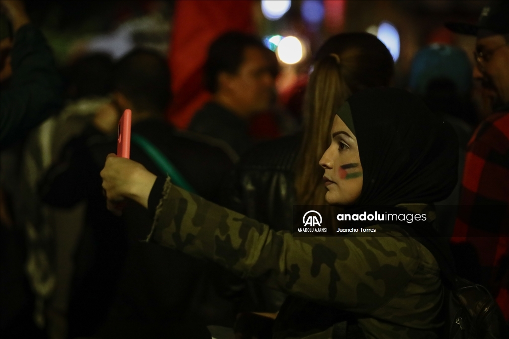 İsrail'in Gazze'deki hastaneye saldırısı Bogota'da protesto edildi 