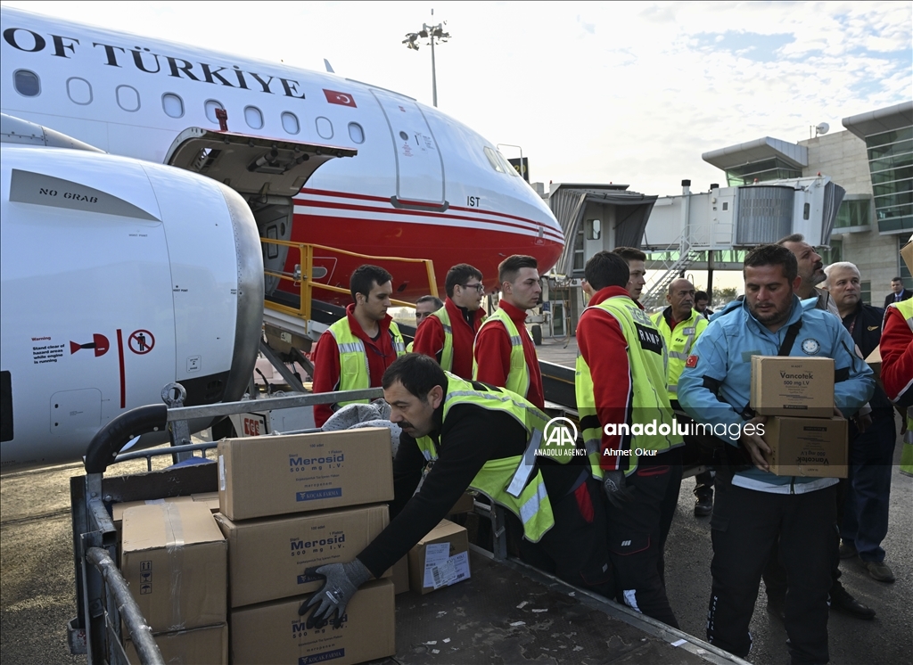 Gazze'ye ilaç ve tıbbi malzeme taşıyan uçak yola çıkacak