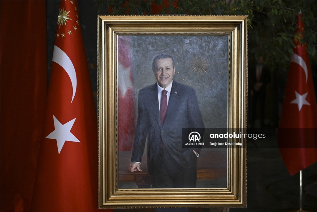 Cumhurbaşkanlığı Külliyesi'nde 29 Ekim Cumhuriyet Bayramı tebrik töreni