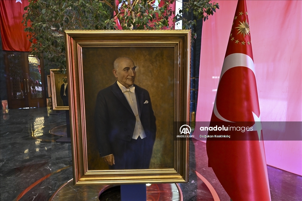 Cumhurbaşkanlığı Külliyesi'nde 29 Ekim Cumhuriyet Bayramı tebrik töreni