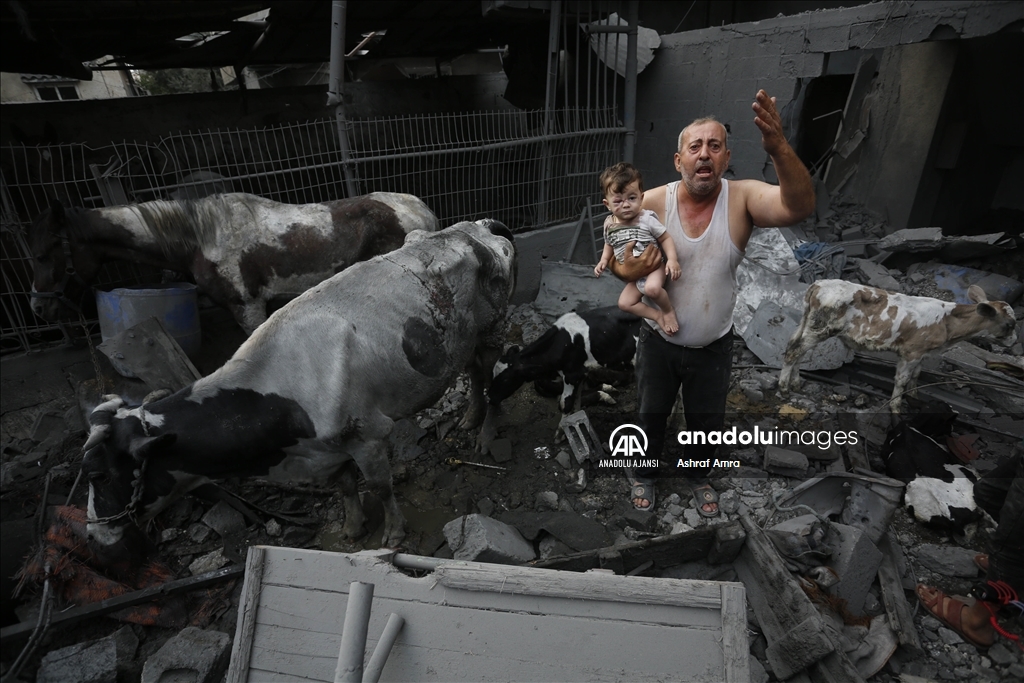 İsrail ordusunun Gazze'ye yönelik yoğun bombardımanı devam ediyor