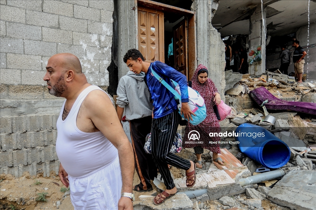 İsrail ordusunun Gazze'ye yönelik yoğun bombardımanı devam ediyor