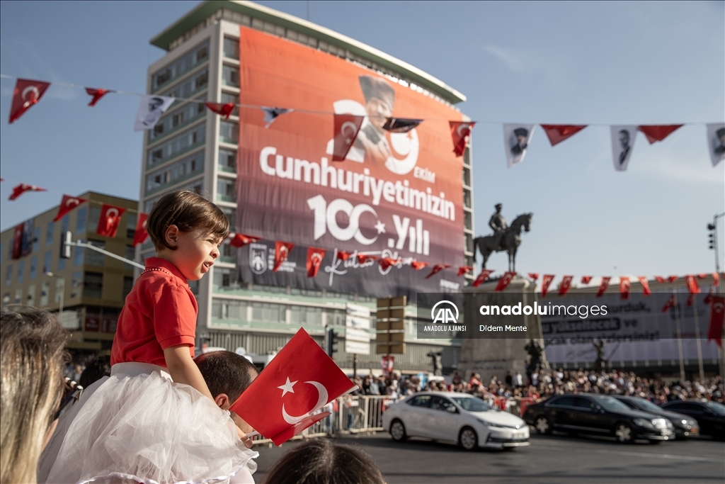 Ankara'da Cumhuriyetin 100. yılı kutlandı