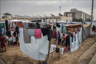 Palestinians displaced from their homes struggle to survive in difficult conditions