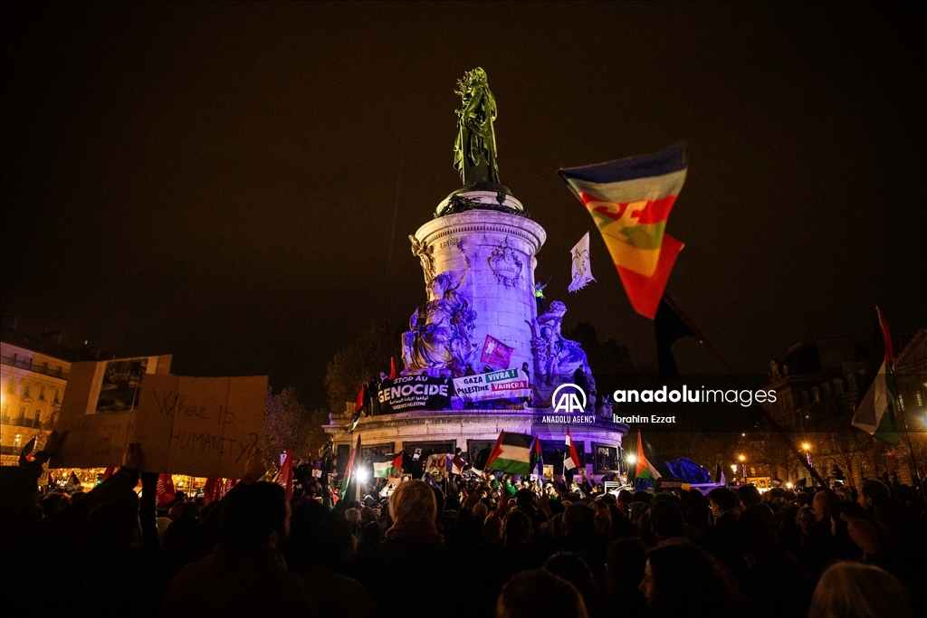 В Париже прошла акция солидарности с Палестиной