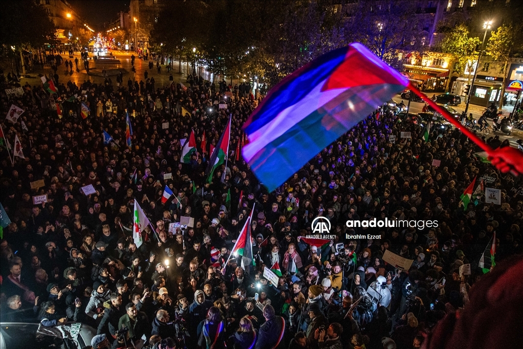 В Париже прошла акция солидарности с Палестиной