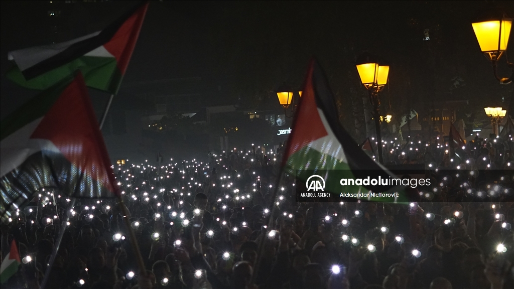 В Сербии прошла демонстрация в поддержку Палестины