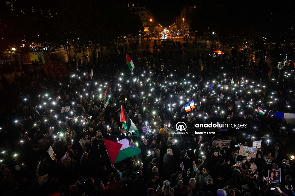 В Париже прошла акция солидарности с Палестиной