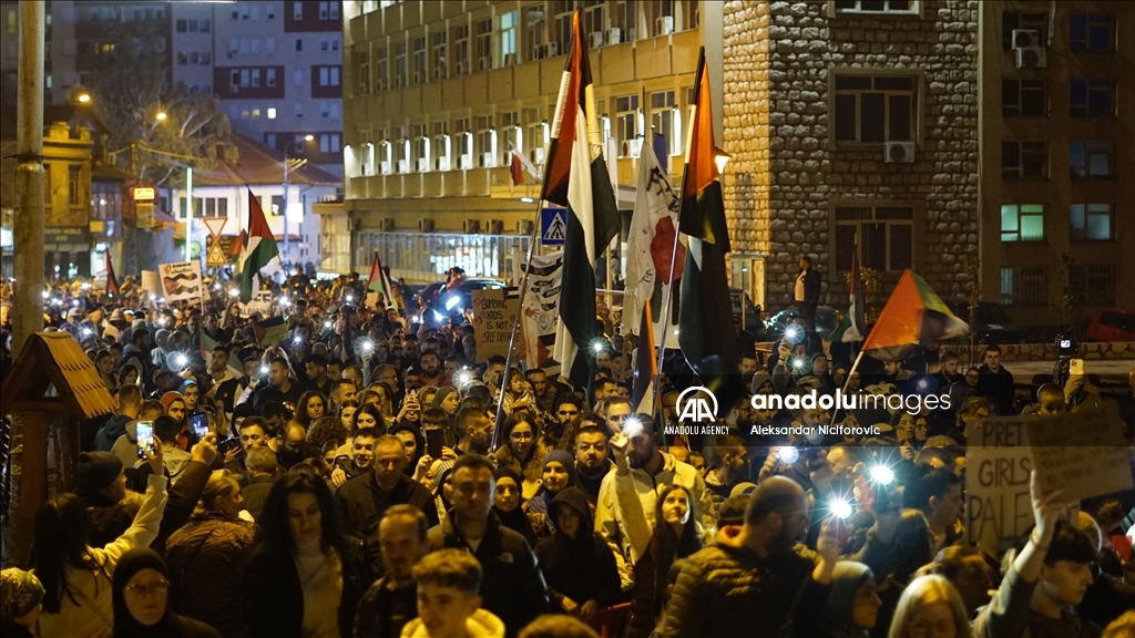 В Сербии прошла демонстрация в поддержку Палестины