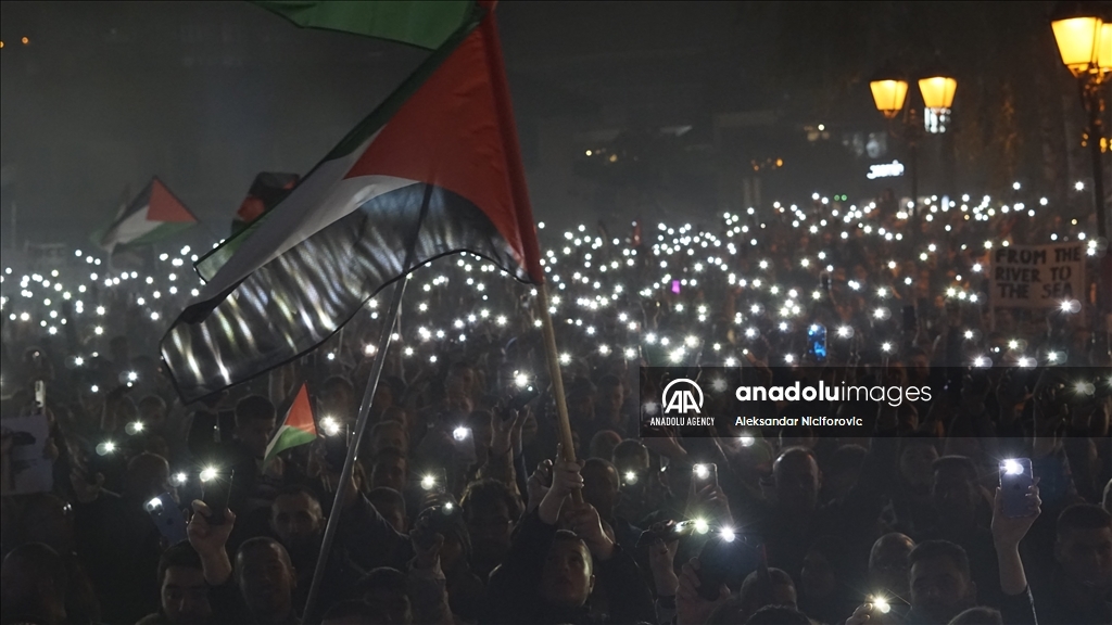 В Сербии прошла демонстрация в поддержку Палестины