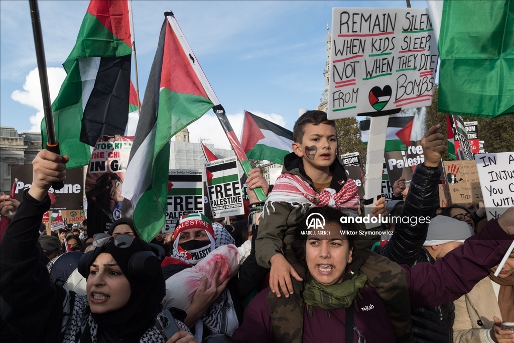 В Лондоне прошла акция в поддержку жителей Палестины