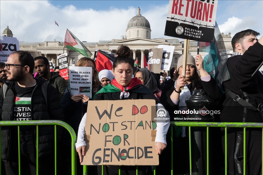 В Лондоне прошла акция в поддержку жителей Палестины