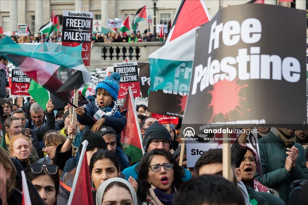 В Лондоне прошла акция в поддержку жителей Палестины