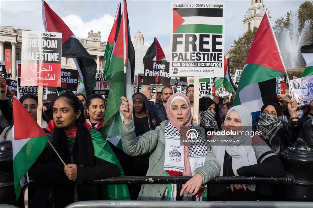 В Лондоне прошла акция в поддержку жителей Палестины