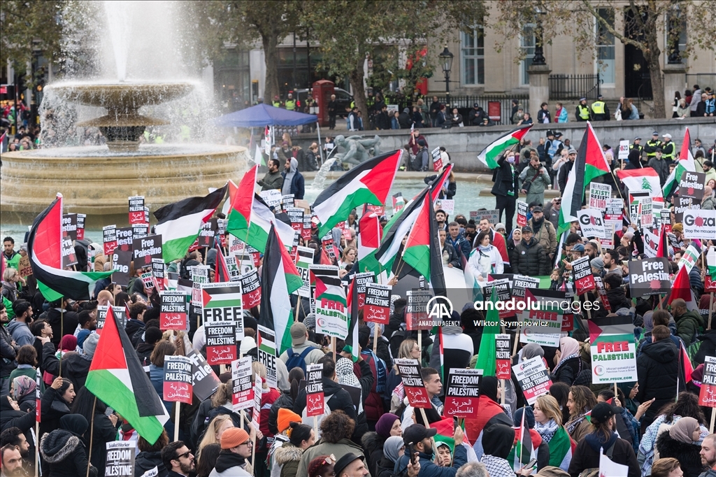 В Лондоне прошла акция в поддержку жителей Палестины