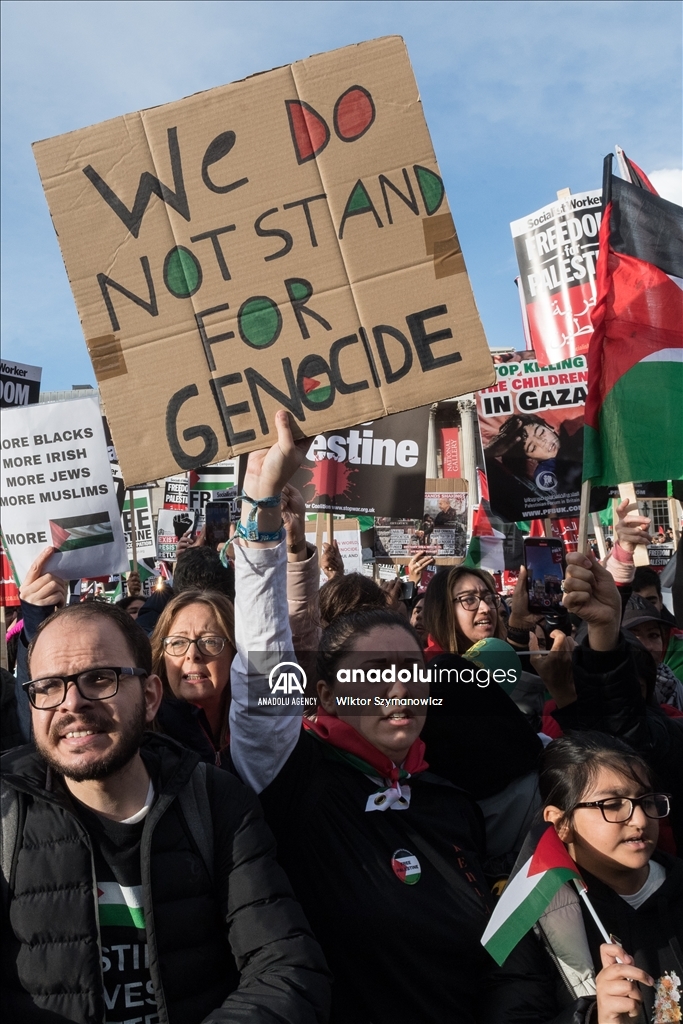 В Лондоне прошла акция в поддержку жителей Палестины