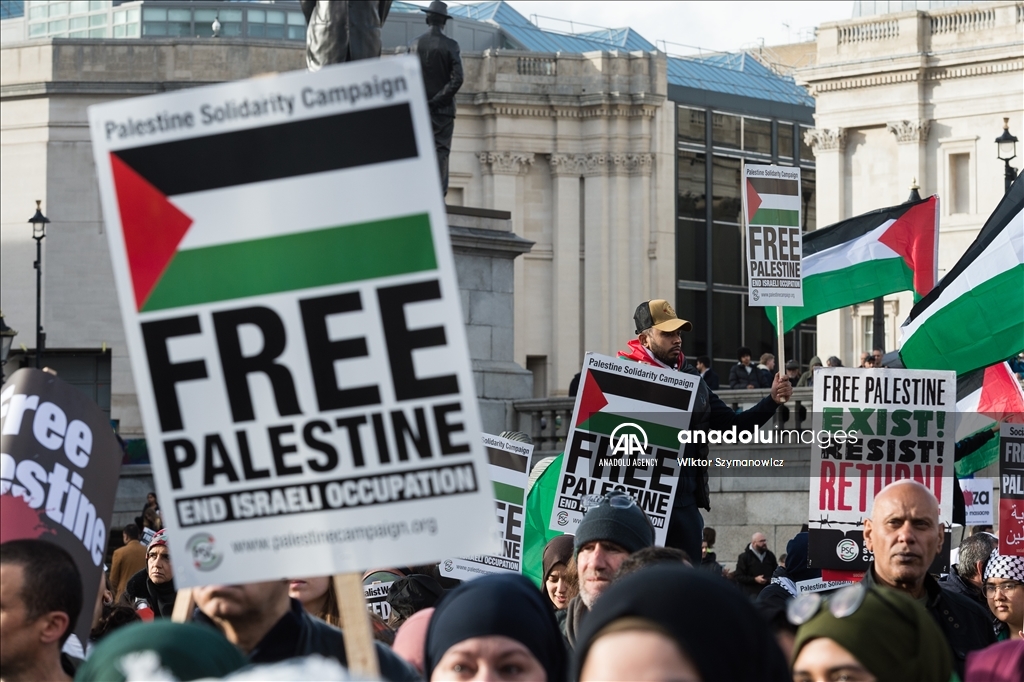 В Лондоне прошла акция в поддержку жителей Палестины
